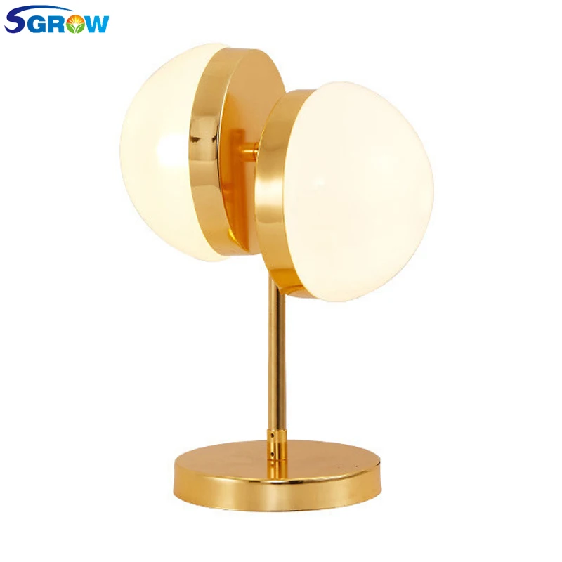 SGROW Gold Base Half Sphere Table Lamp with G4 Lamp Heads Indoor Lighting For Bedroom Living Room Study Decoration Desk Lights
SGROW Gold Base Half Sphere Table Lamp with G4 Lamp Heads Indoor Lighting For Bedroom Living Room Study Decoration Desk Lights