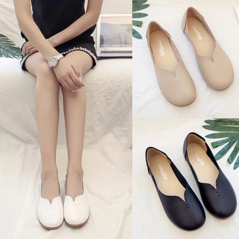 Summer New Arrival Students Women Shallow Mouth Single Shoes Loafers,Round Toe Genuine Leather Breathable Soft Bottom Doug Shoes 
Summer New Arrival Students Women Shallow Mouth Single Shoes Loafers,Round Toe Genuine Leather Breathable Soft Bottom Doug Shoes