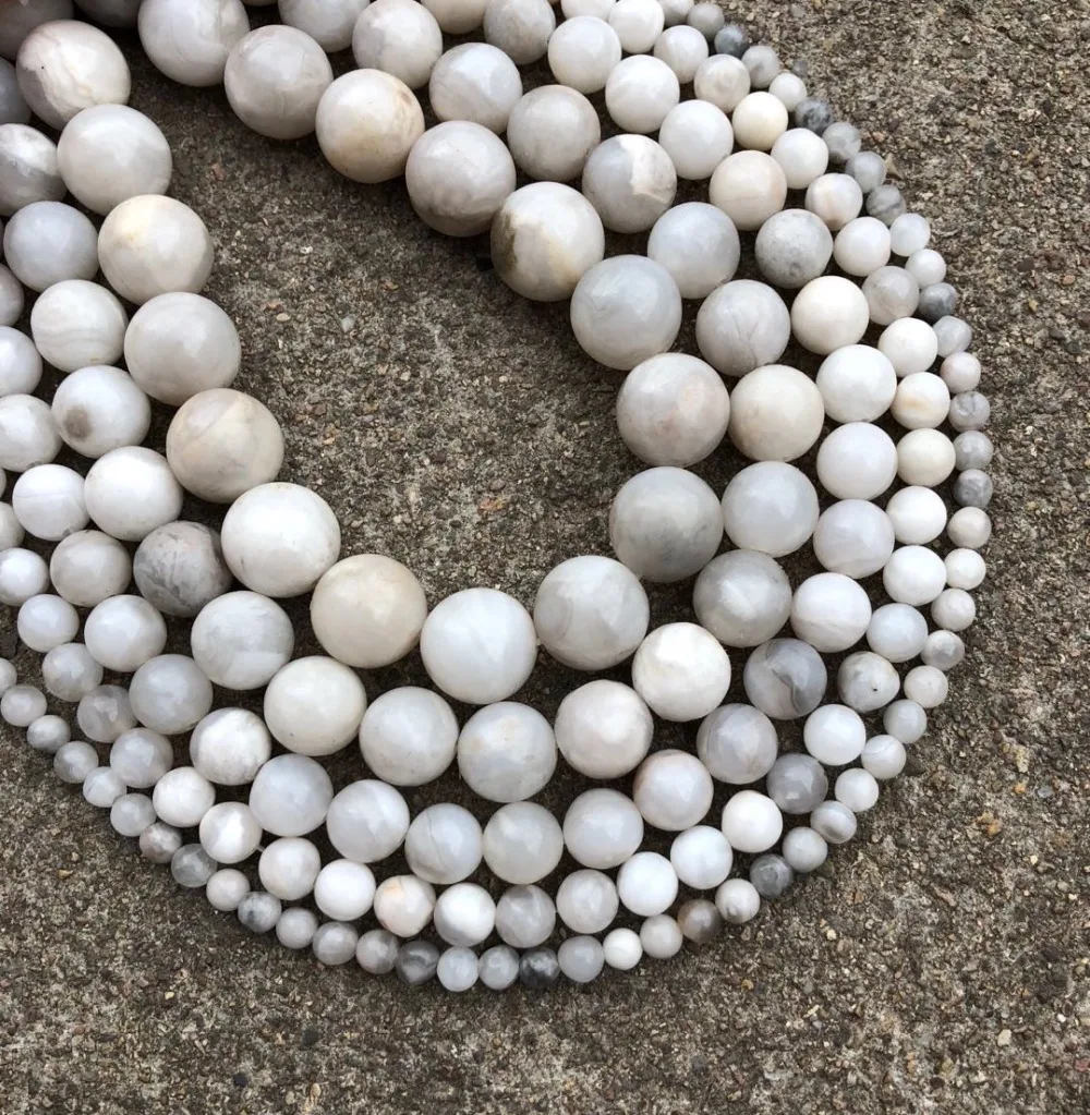 Crazy Agates Round Loose Natural Pearls Stone White Beads 4 6 8 10 MM Fit Diy Fashion Making Jewelry Accessories
Crazy Agates Round Loose Natural Pearls Stone White Beads 4 6 8 10 MM Fit Diy Fashion Making Jewelry Accessories