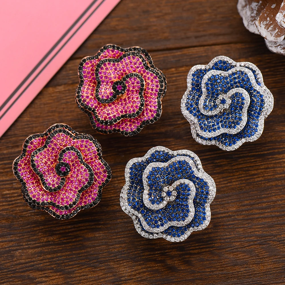 GODKI 26mm Luxury Spring Rose Flower Stud Earrings for women Wedding Cubic Zircon CZ Dubai Bridal Earring Bohemian Hot 2019
GODKI 26mm Luxury Spring Rose Flower Stud Earrings for women Wedding Cubic Zircon CZ Dubai Bridal Earring Bohemian Hot 2019