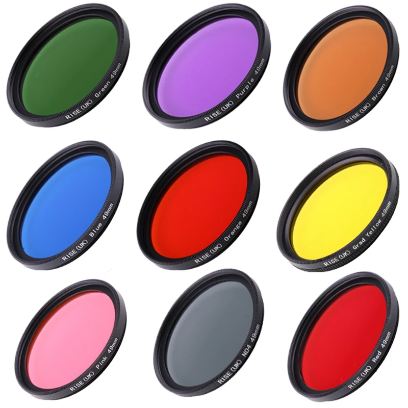 Camera Filters Full 49 mm Color Filters for brown Orange Pink Red Yellow Grey Blue Green Purple For DSLR Camera
Camera Filters Full 49 mm Color Filters for brown Orange Pink Red Yellow Grey Blue Green Purple For DSLR Camera