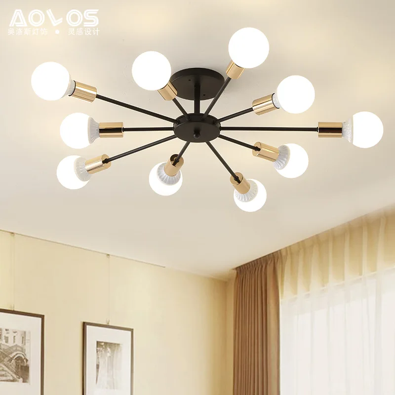 Multiple Rod Wrought Iron Ceiling Light Retro Industrial Loft Nordic Dome Lamp for Home Decor Dinning Cafe Bar
Multiple Rod Wrought Iron Ceiling Light Retro Industrial Loft Nordic Dome Lamp for Home Decor Dinning Cafe Bar