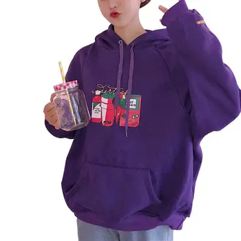Women Hooded Sweatshirts Spring Autumn Warm Long Sleeve Cute Cartoon Print Thickening Plus Velvet Loose Tops
Women Hooded Sweatshirts Spring Autumn Warm Long Sleeve Cute Cartoon Print Thickening Plus Velvet Loose Tops