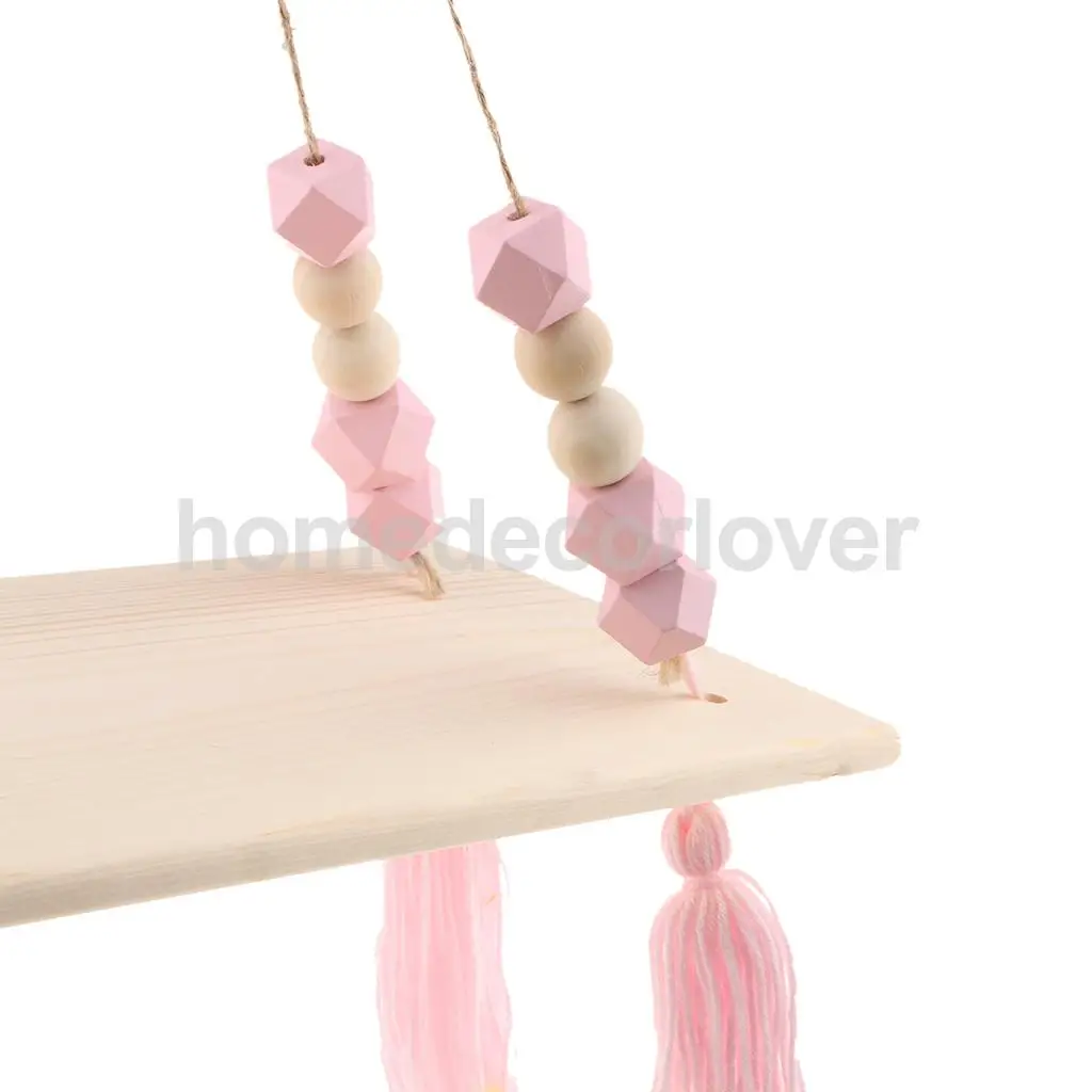 Wall Hanging Wooden Shelves Floating Wall Shelf Home Decor Baby Kids Room Storage Holder Hanger