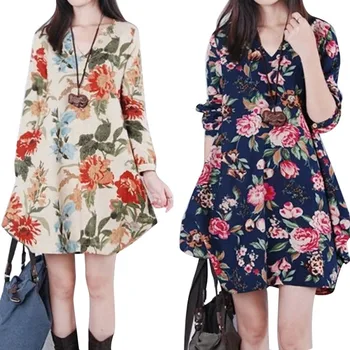 Fashion Women Floral Pattern Pregnant Dress Cotton Linen Casual Long Sleeve Loose Dresses
Fashion Women Floral Pattern Pregnant Dress Cotton Linen Casual Long Sleeve Loose Dresses