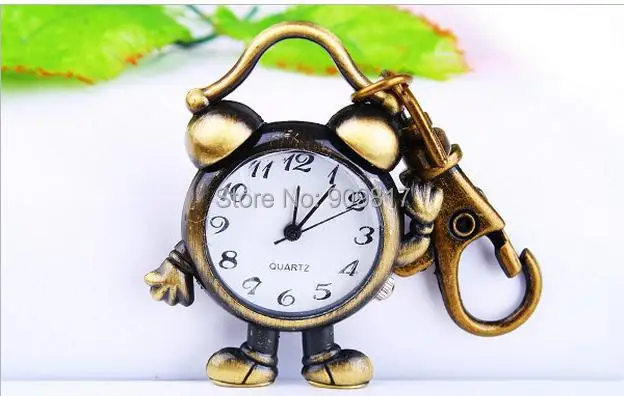 Wholesale 10pcs/lot Retro design of bronze Small alarm clock watches key ring steampunk
Wholesale 10pcs/lot Retro design of bronze Small alarm clock watches key ring steampunk