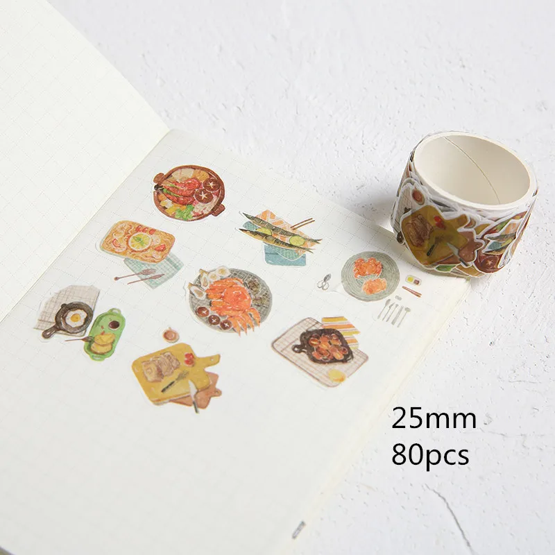 80pcs/volume Dinner food decoration washi tape DIY planner scrapbooking masking tape escolar
80pcs/volume Dinner food decoration washi tape DIY planner scrapbooking masking tape escolar