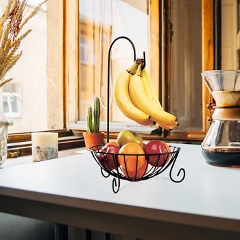 1Pc 25*41cm Black Steel Kitchen Tableware Metal Fruit Basket Banana Hanger Holder Hook Detachable Organizer Durable Convenient
1Pc 25*41cm Black Steel Kitchen Tableware Metal Fruit Basket Banana Hanger Holder Hook Detachable Organizer Durable Convenient