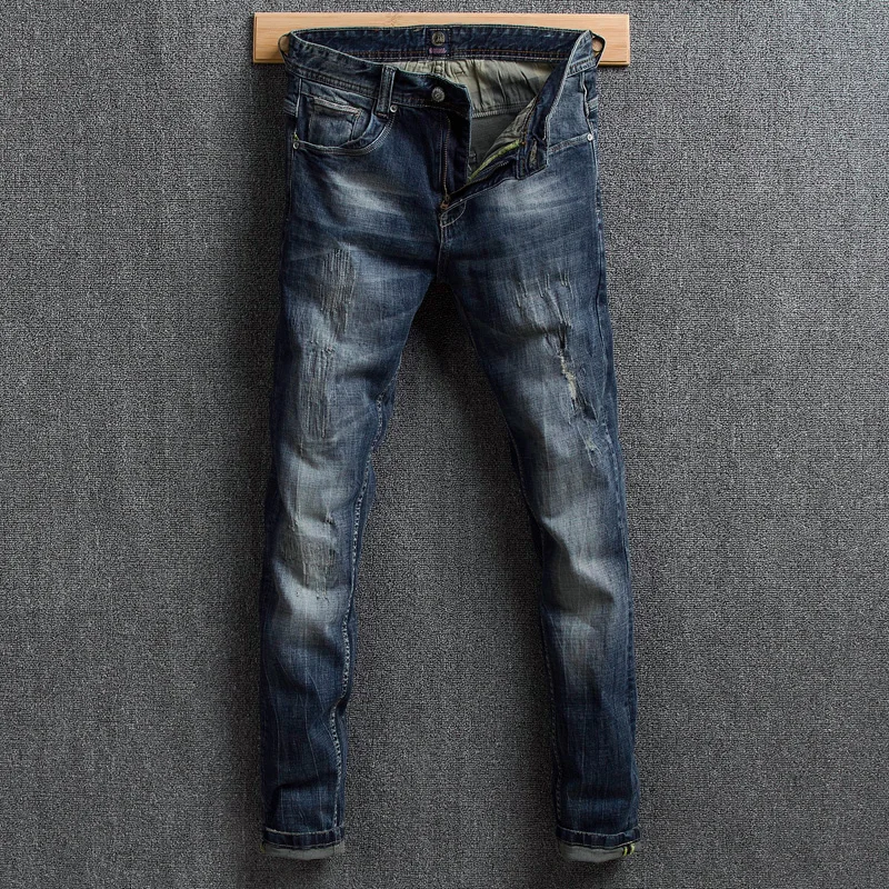 Fashion Classical Men Jeans Slim Fit Retro Washed Ripped Jeans Men Distressed Hip Hop Pants Italian Style Vintage Designer Jeans
Fashion Classical Men Jeans Slim Fit Retro Washed Ripped Jeans Men Distressed Hip Hop Pants Italian Style Vintage Designer Jeans
