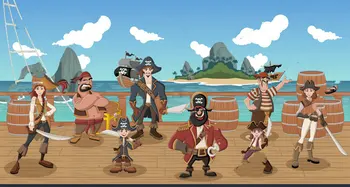 Pirate Group Cartoon Decks Ship Theme background Vinyl cloth High quality Computer print party photo backdrop
Pirate Group Cartoon Decks Ship Theme background Vinyl cloth High quality Computer print party photo backdrop