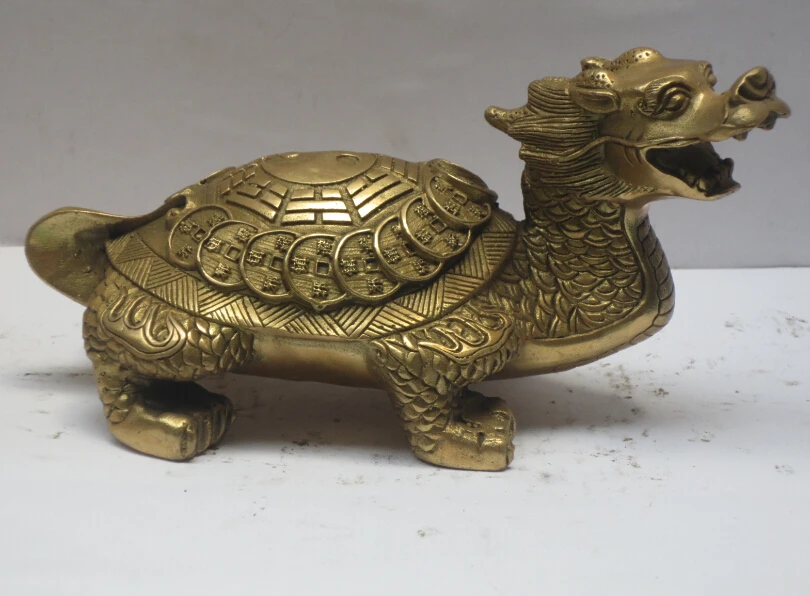 Metal crafts Chinese brass Carved Coin Bagua Dragon Turtle Statue, Home Decoration Feng Shui Metal Turtle Scupture
Metal crafts Chinese brass Carved Coin Bagua Dragon Turtle Statue, Home Decoration Feng Shui Metal Turtle Scupture