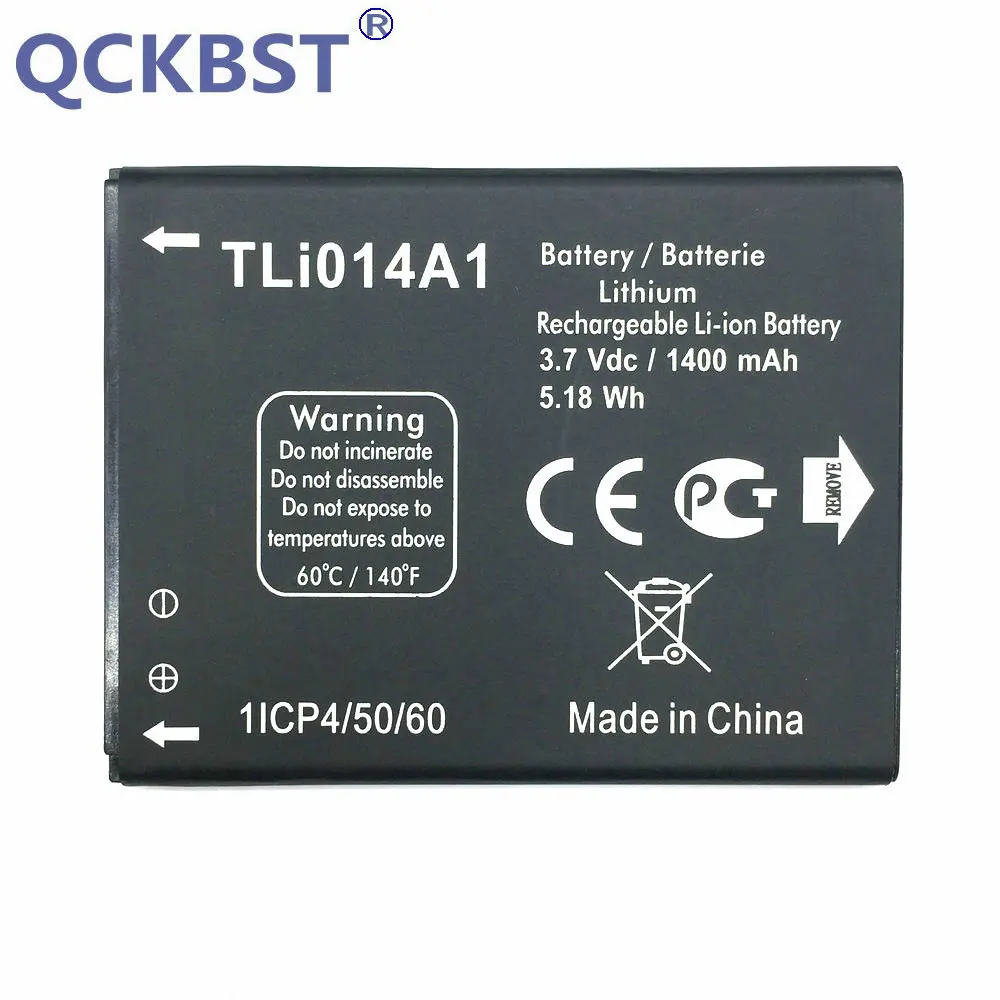 QCKBST New CAB31P0000C1 / CAB31P0000C2 TLI014A1 1400mAh Li-ion Battery Batterij For Alcatel one touch Fire 4012 4012A 4012X
QCKBST New CAB31P0000C1 / CAB31P0000C2 TLI014A1 1400mAh Li-ion Battery Batterij For Alcatel one touch Fire 4012 4012A 4012X