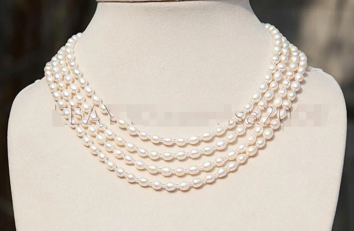 FREE shipping>>>>>> 4 rows AA white oval cultured akoya pearl necklace bride 6.07 6.8
FREE shipping>>>>>> 4 rows AA white oval cultured akoya pearl necklace bride 6.07 6.8