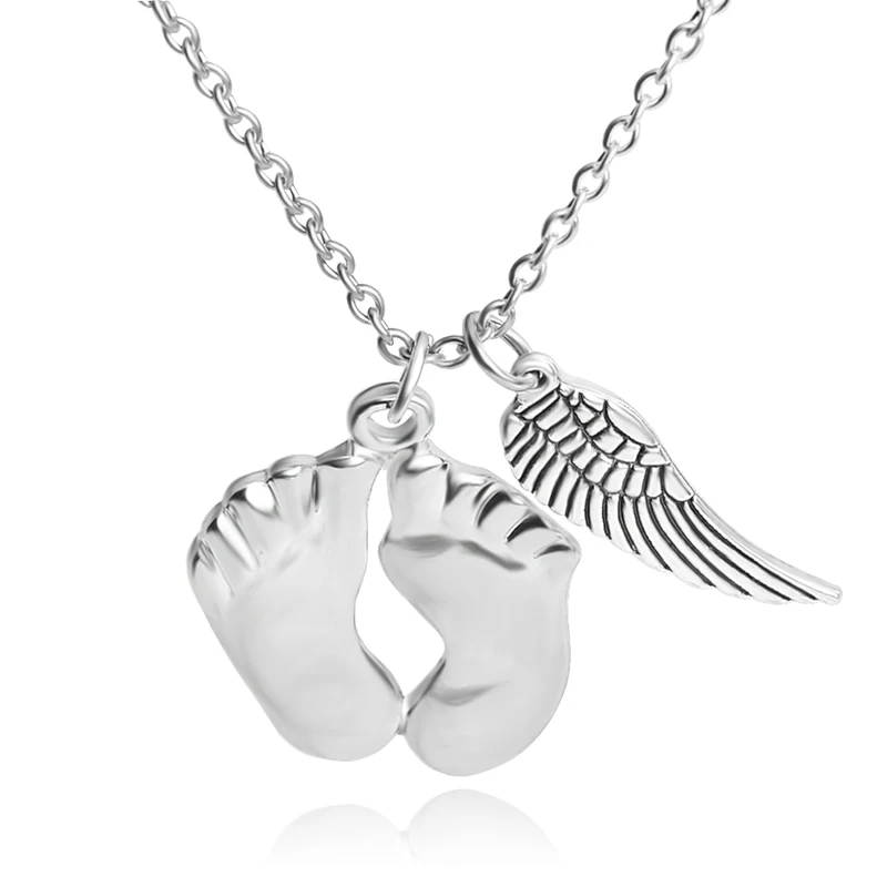 New Necklace Female Little Feet Mother's Love Is Amulet Angel Wings Floating Locket Charms For Jewelry Making Mascots
New Necklace Female Little Feet Mother's Love Is Amulet Angel Wings Floating Locket Charms For Jewelry Making Mascots