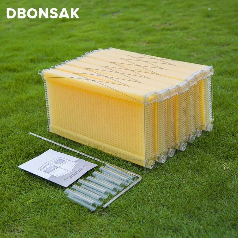 7pcs Automatic Honey Flow Frames Langstroth Hive Plastic Beehive Frame Kit Flow Frames Metal Key Flow Tubes Beekeeping Tool
7pcs Automatic Honey Flow Frames Langstroth Hive Plastic Beehive Frame Kit Flow Frames Metal Key Flow Tubes Beekeeping Tool