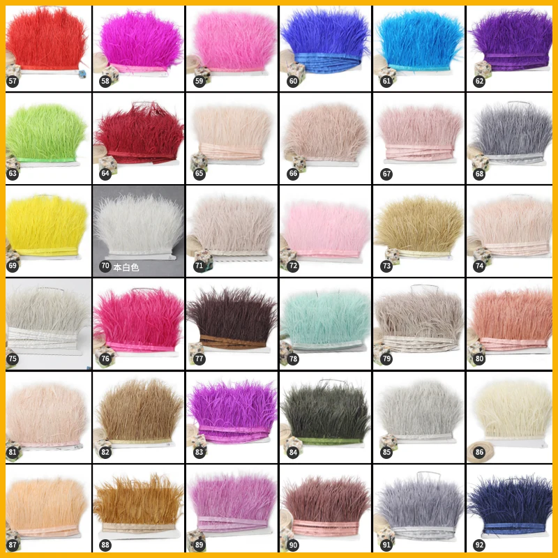 1M Ostrich Feather Trims Width 3-4inch 4-6 inch ostrich feathers Ribbon lace belt for Skirt/Dress/Costume wedding Decorations
1M Ostrich Feather Trims Width 3-4inch 4-6 inch ostrich feathers Ribbon lace belt for Skirt/Dress/Costume wedding Decorations