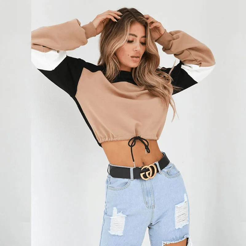 Fashion Women Crew Neck Hoodies Pullovers Ladies Spring Autumn Black & Khaki Patchwork Sweatshirts Casual Long Sleeve Loose Tops
Fashion Women Crew Neck Hoodies Pullovers Ladies Spring Autumn Black & Khaki Patchwork Sweatshirts Casual Long Sleeve Loose Tops