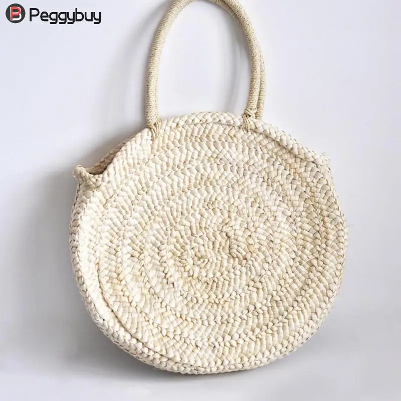 New Fashion Women Straw Bag Simple Handmade Round Handbag Girl Circle Summer Beach Tote Bags
New Fashion Women Straw Bag Simple Handmade Round Handbag Girl Circle Summer Beach Tote Bags