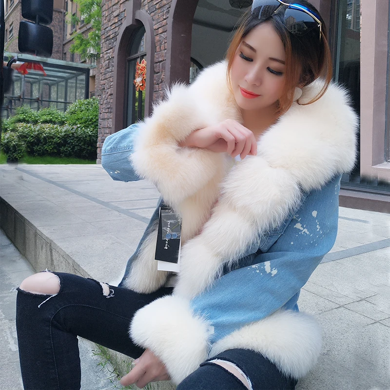 brand parka 2018 denim parka real fur coat winter jacket women real natural fox fur coat thick warm fur parkas detachable
brand parka 2018 denim parka real fur coat winter jacket women real natural fox fur coat thick warm fur parkas detachable