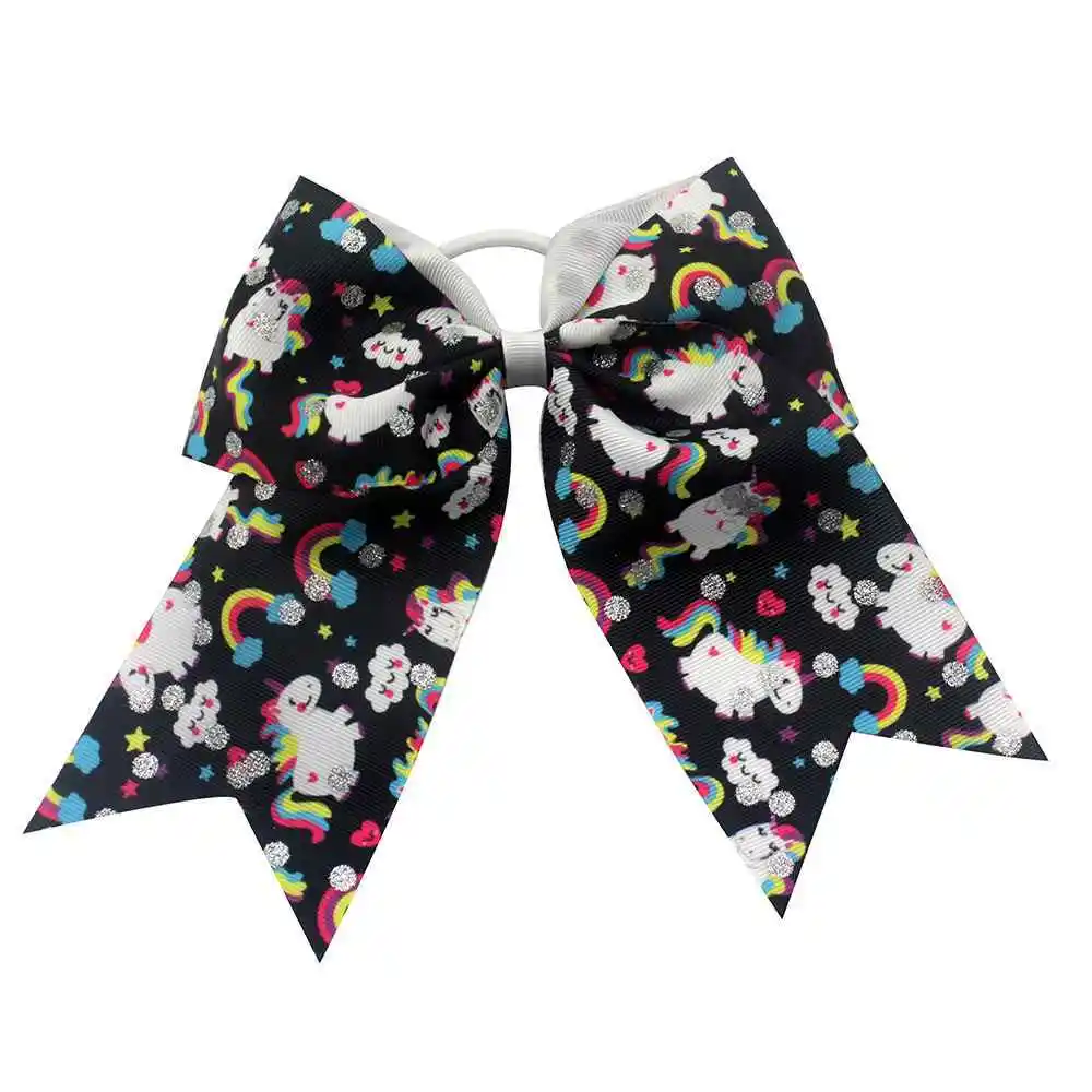 10 pcs Hair Accessories 7unicorn Cheer Bow With Elastic Band Girls cartoon Festival Cheer Bow with Rope Hair Band
10 pcs Hair Accessories 7unicorn Cheer Bow With Elastic Band Girls cartoon Festival Cheer Bow with Rope Hair Band