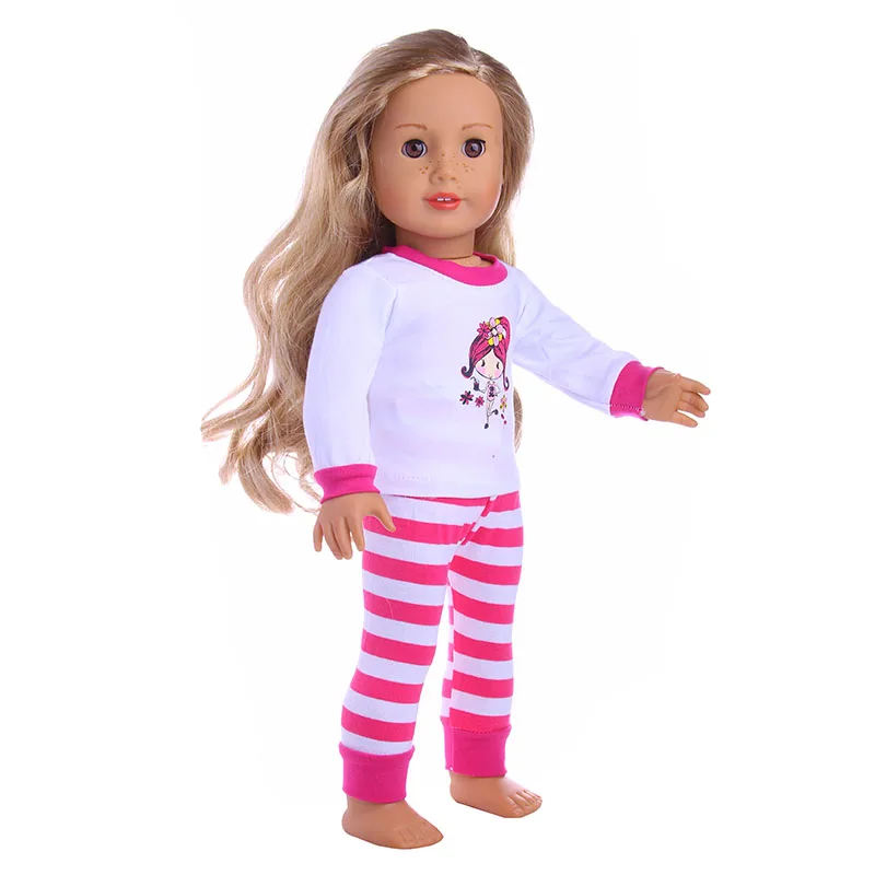 3Styles fashion set pajamas clothes and accessories 18 inch American girl's doll 7