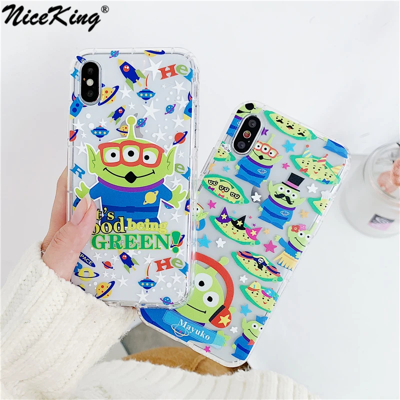 Niceking Cartoon Toy Story Three Eyes Phone Case For iPhone X XR XS Max 6 6s 7 8 Plus Case Clear Soft TPU Airbag Back Cover Case
Niceking Cartoon Toy Story Three Eyes Phone Case For iPhone X XR XS Max 6 6s 7 8 Plus Case Clear Soft TPU Airbag Back Cover Case