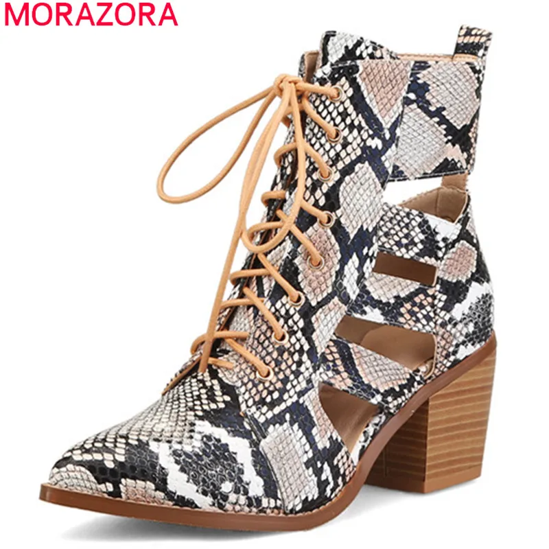 MORAZORA 2019 new arrival ankle boots for women pu Summer boots lace up square heels dress shoes woman office boots female
MORAZORA 2019 new arrival ankle boots for women pu Summer boots lace up square heels dress shoes woman office boots female