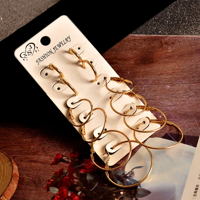 New fashion women jewelry wholesale girls party earrings pretty round gold pretty 6 pairs /set earrings gift free shipping
New fashion women jewelry wholesale girls party earrings pretty round gold pretty 6 pairs /set earrings gift free shipping