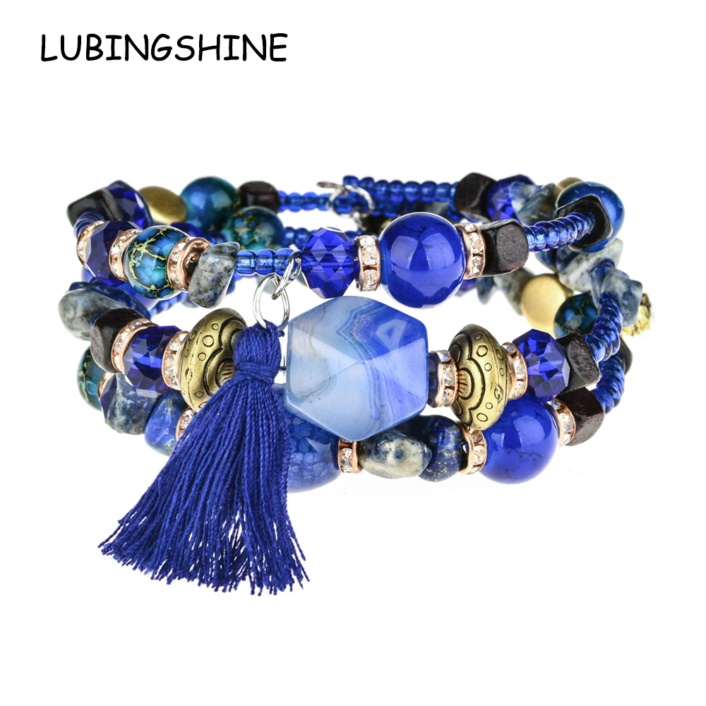 LUBINGSHINE Multilayer Beads Tassel Charms Bracelets&Bangles for Women Bohemian Adjustable Cuff Pulseras Fashion Jewelry Gift
LUBINGSHINE Multilayer Beads Tassel Charms Bracelets&Bangles for Women Bohemian Adjustable Cuff Pulseras Fashion Jewelry Gift