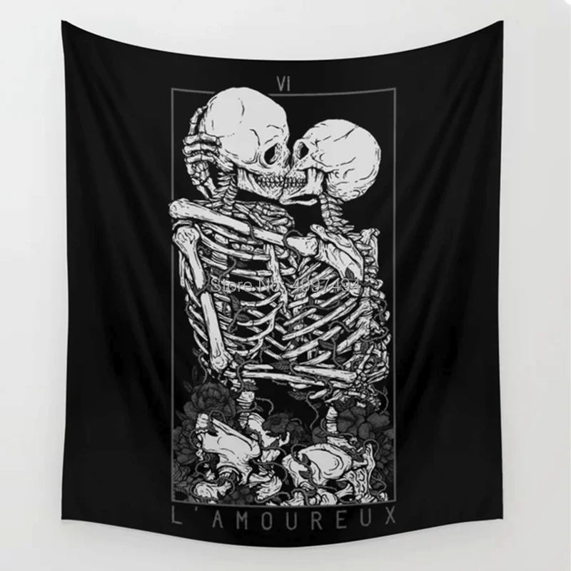 Loartee Psychedelic Gothic Lover Skull Tapestry Sexy Death Couple Wall Hanging Boho Decor Bedspread Cloth Home & Living Arras
Loartee Psychedelic Gothic Lover Skull Tapestry Sexy Death Couple Wall Hanging Boho Decor Bedspread Cloth Home & Living Arras