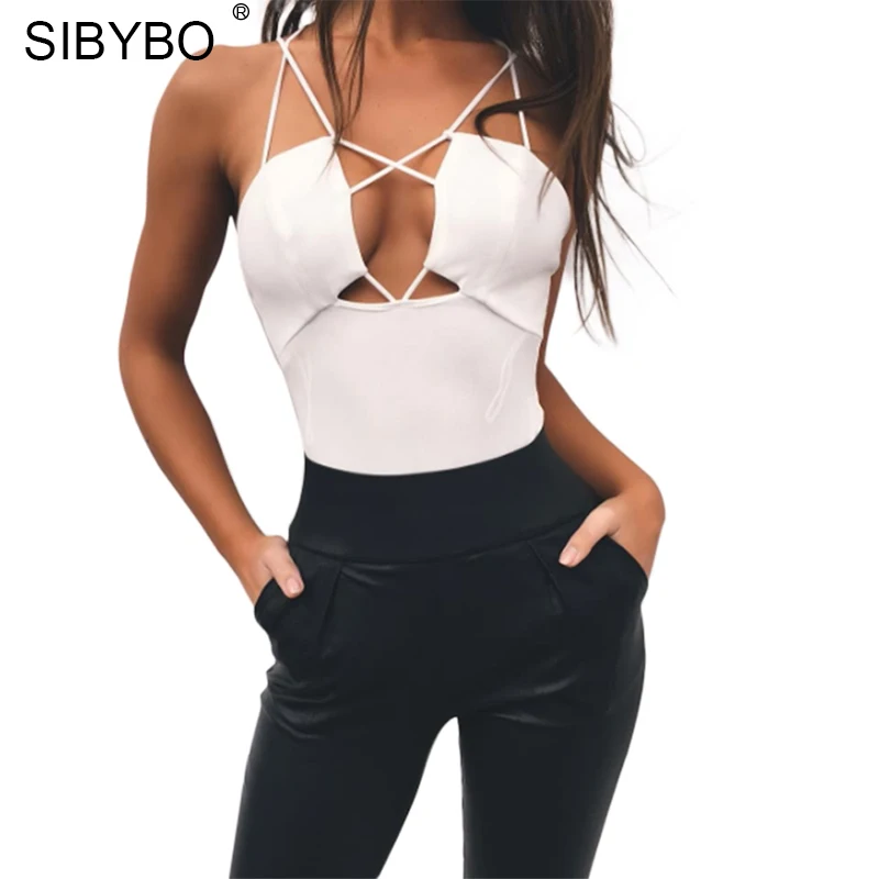 Sibybo New Bodysuit Women Sexy Sleeveless Hollow Out 2019 Sexy Lace Up Summer Bandage Beach Playsuit Short Rompers Tank Top
Sibybo New Bodysuit Women Sexy Sleeveless Hollow Out 2019 Sexy Lace Up Summer Bandage Beach Playsuit Short Rompers Tank Top