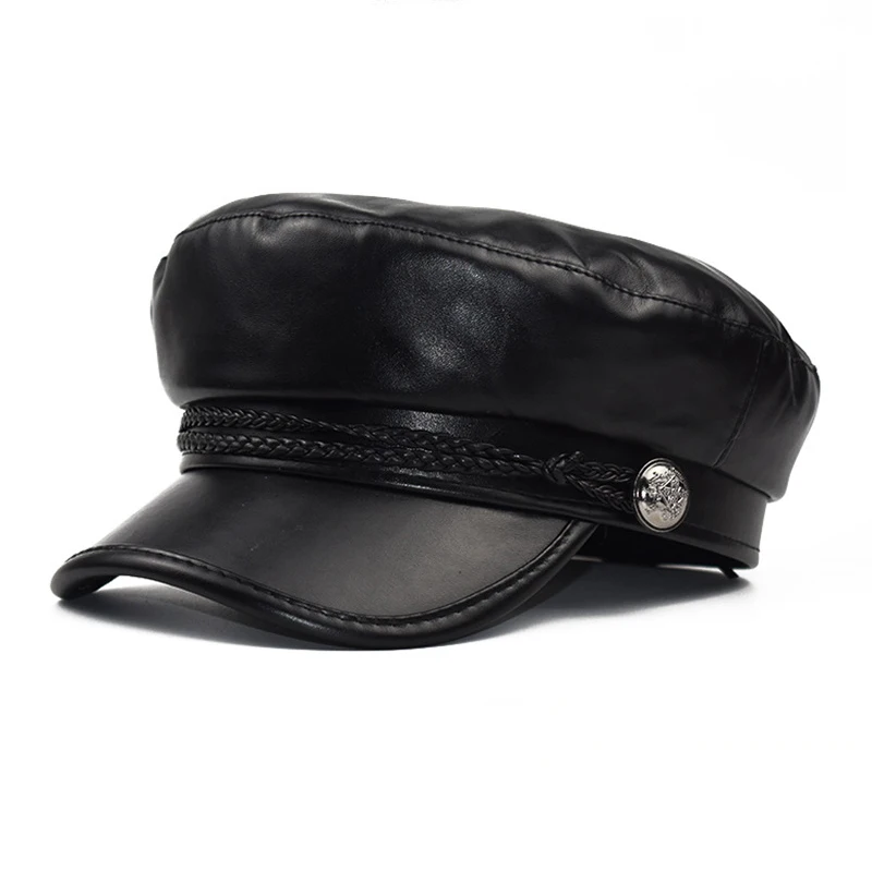 Spring and autumn PU Leather Women's Hat for Men Newsboy Cap Fashion Octagonal Female Hat With Visor Girl Hat gorros
Spring and autumn PU Leather Women's Hat for Men Newsboy Cap Fashion Octagonal Female Hat With Visor Girl Hat gorros
