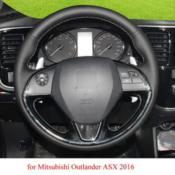 Black Leather Hand-stitched Car Steering Wheel Cover for Mitsubishi Outlander ASX 2016-2020
Black Leather Hand-stitched Car Steering Wheel Cover for Mitsubishi Outlander ASX 2016-2020