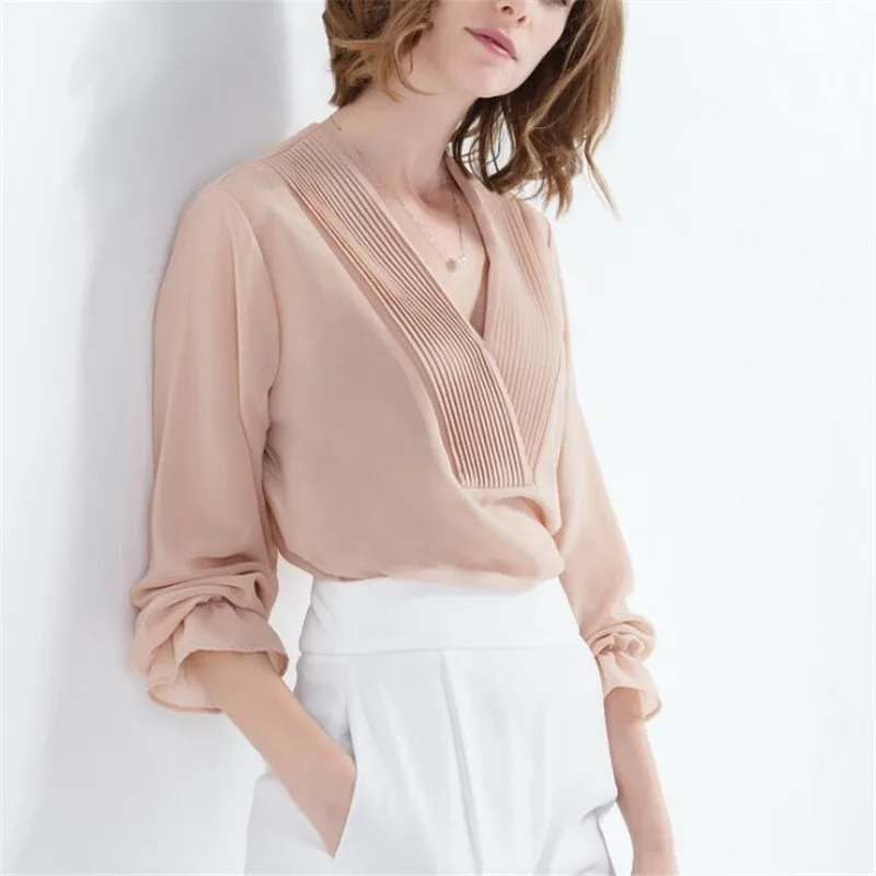 Casual New 2019 Spring Autumn Women Blouse V-Neck Shirt Female Sexy Long Sleeve Chiffon Shirts Women'S Top Ma456
Casual New 2019 Spring Autumn Women Blouse V-Neck Shirt Female Sexy Long Sleeve Chiffon Shirts Women'S Top Ma456