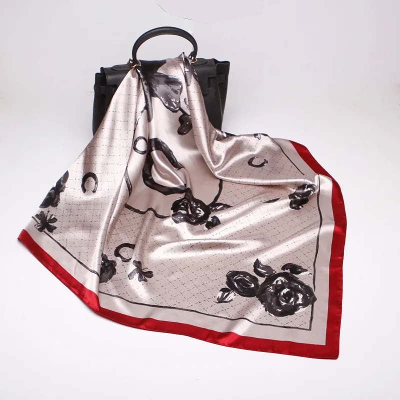 FXAASS Bandana Women Hijab Square Scarf Fashion Ladies Retro Luxury Silk Scarf Shawls Flowers Print 90*90cm Large Cape Headscarf
FXAASS Bandana Women Hijab Square Scarf Fashion Ladies Retro Luxury Silk Scarf Shawls Flowers Print 90*90cm Large Cape Headscarf