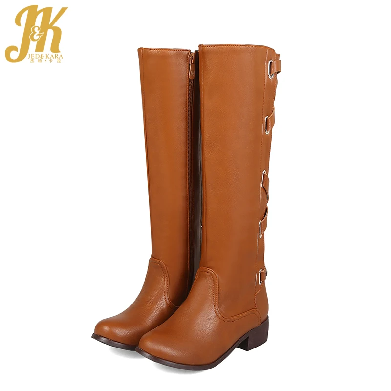 JK Plus Size 50 Knee High Women Boots Round Toe Footwear Thick Heels Platform Female Boot Cross Tied Riding Shoes Woman Winter
JK Plus Size 50 Knee High Women Boots Round Toe Footwear Thick Heels Platform Female Boot Cross Tied Riding Shoes Woman Winter