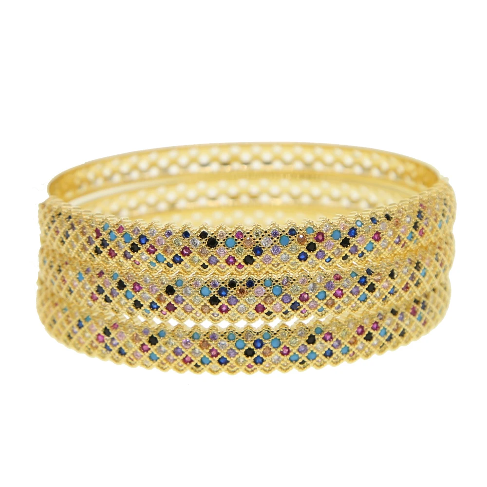Boho Bohemia style gold filled paved rainbow colorful cz wide band open bangle 18-19cm
Boho Bohemia style gold filled paved rainbow colorful cz wide band open bangle 18-19cm