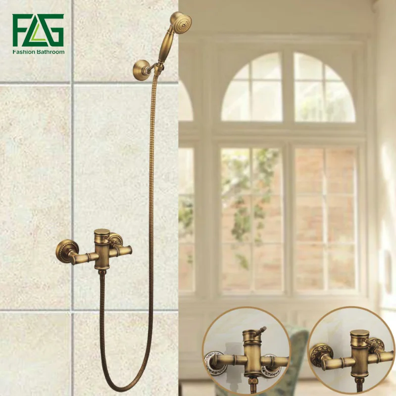 FLG Luxury Antique Style Soild Brass Bamboo Bath Tub Faucet W/ Handheld Shower Head Faucet Mixer Tap Wall Mounted
FLG Luxury Antique Style Soild Brass Bamboo Bath Tub Faucet W/ Handheld Shower Head Faucet Mixer Tap Wall Mounted