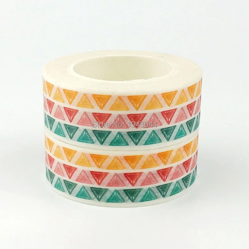 Blue Red Yellow Triangle Washi Tape Paper Japanese 10m Scrapbooking Tools Masking Tape for Gift Packing Diy Decorative Tapes
Blue Red Yellow Triangle Washi Tape Paper Japanese 10m Scrapbooking Tools Masking Tape for Gift Packing Diy Decorative Tapes