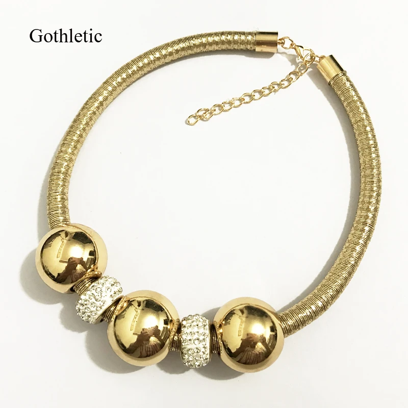 Gothletic Wire Wrapped Chunky Mesh Chain Collar Neklace Trio Big Balls Statement Short Coil Necklace for Women Fashion Jewelry
Gothletic Wire Wrapped Chunky Mesh Chain Collar Neklace Trio Big Balls Statement Short Coil Necklace for Women Fashion Jewelry