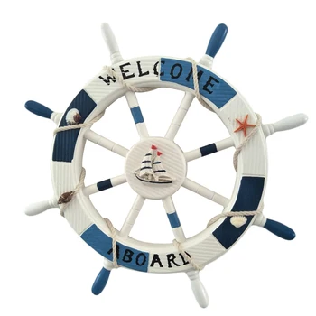 1 Box 45CM Boat Rudder Beach Nautical Wooden Mediterranean Style Shipping Steering Wheel Wall Decor for Kids DIY Decoration
1 Box 45CM Boat Rudder Beach Nautical Wooden Mediterranean Style Shipping Steering Wheel Wall Decor for Kids DIY Decoration