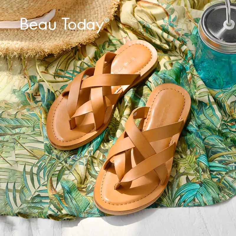 BeauToday Summer Slippers Gladiator Style Soft Calfskin Genuine Leather Women Flip FlopsTop Quality Handmade 36049
BeauToday Summer Slippers Gladiator Style Soft Calfskin Genuine Leather Women Flip FlopsTop Quality Handmade 36049