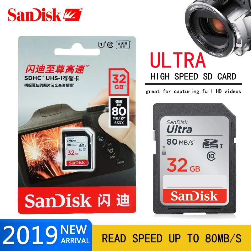 Sandisk Ultra Memory card Hit fashion SD Card 16GB 32GB 64GB 128GB Class10 SDHC/SDXC 80MB/s High speed Memory card for camera
Sandisk Ultra Memory card Hit fashion SD Card 16GB 32GB 64GB 128GB Class10 SDHC/SDXC 80MB/s High speed Memory card for camera