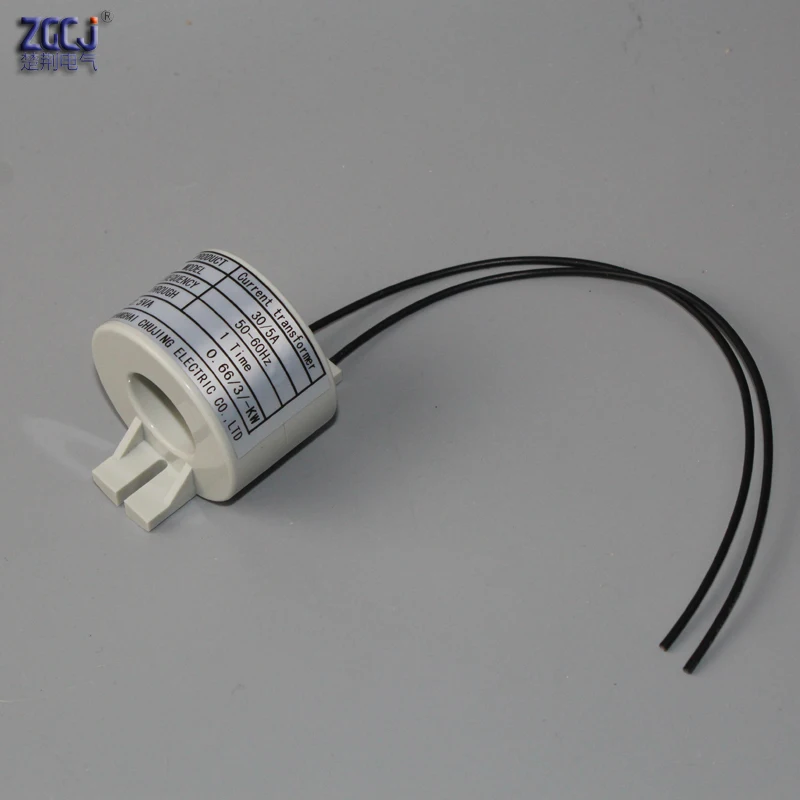 30A AC current transformer 1.0 class Secondary current 5A CT Cable cross through 1 time
30A AC current transformer 1.0 class Secondary current 5A CT Cable cross through 1 time