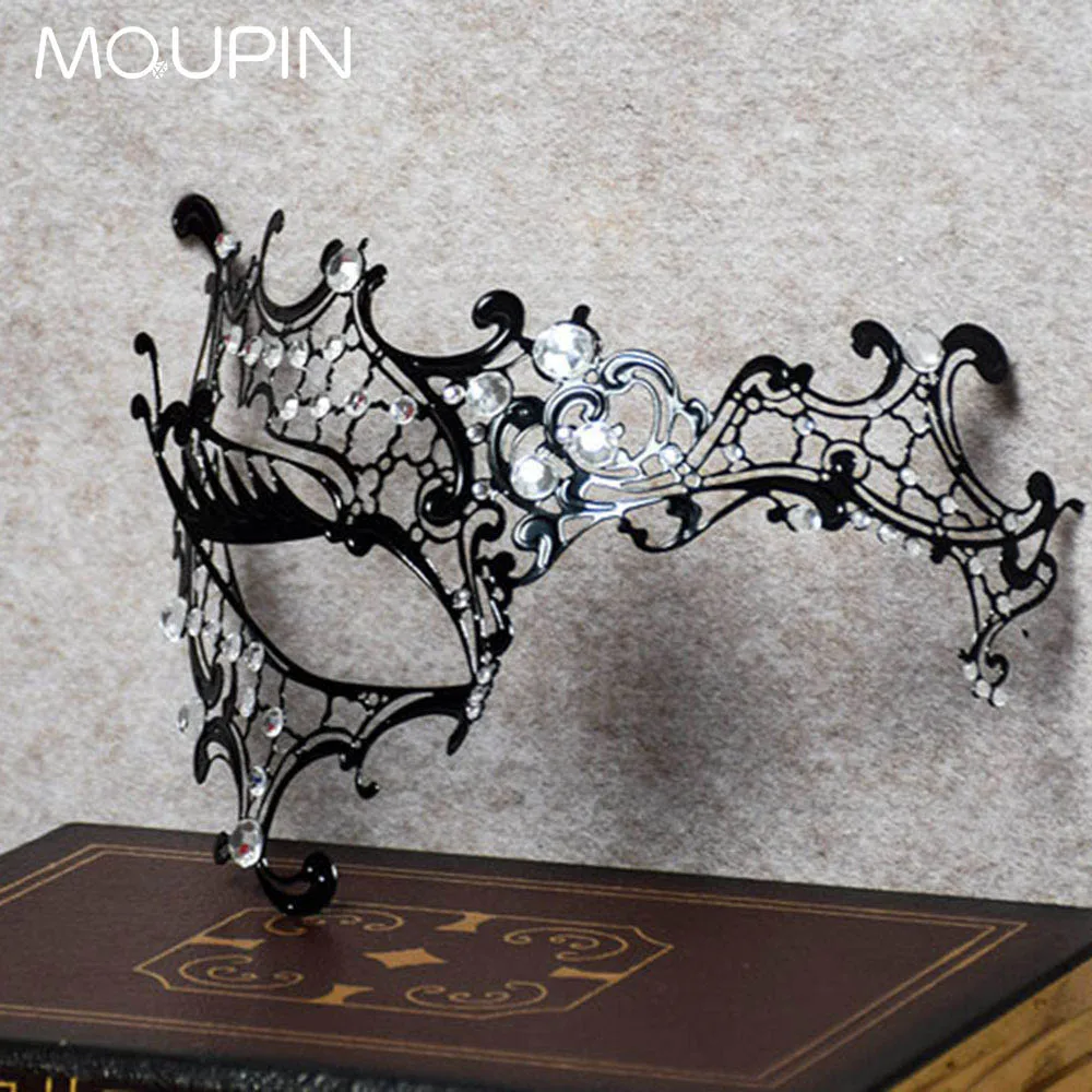 MQUPIN Sexy Eye Mask Iron Art Princess Masquerade Party Girl Half Face Set Hollow Out the Golden Metal For Women Toy |