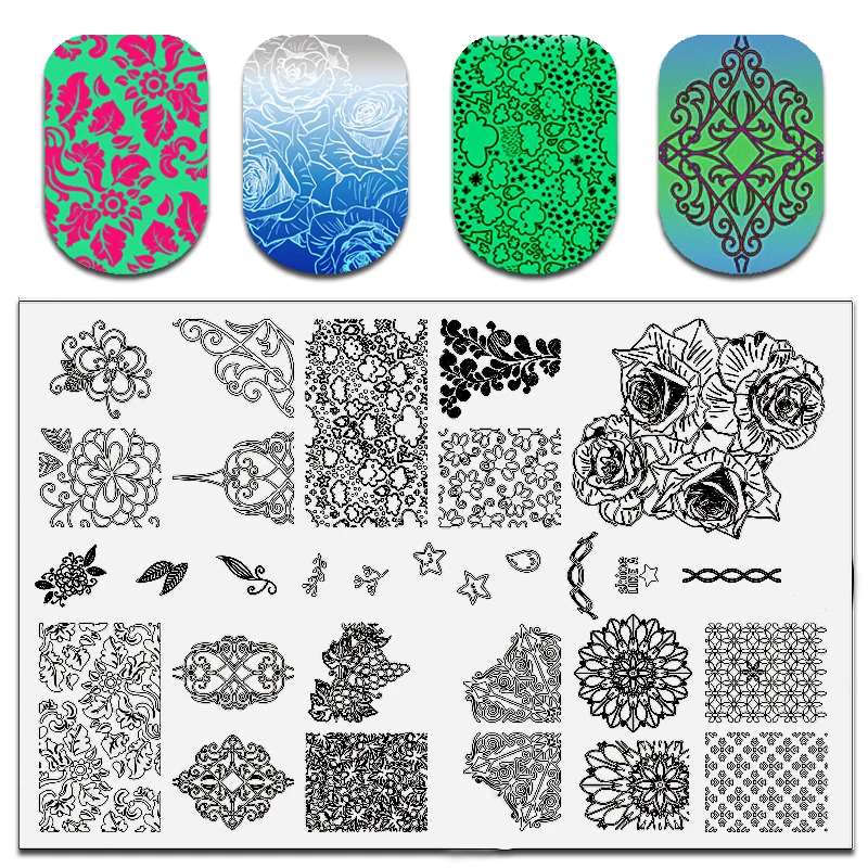 WAKEFULNESS Flowers Style Rectangle Nail Stamping Plates 9.5*14.5cm Garden Image Nail Art Stencil Manicure Template Stamp Tools
WAKEFULNESS Flowers Style Rectangle Nail Stamping Plates 9.5*14.5cm Garden Image Nail Art Stencil Manicure Template Stamp Tools