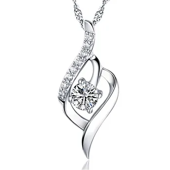 Sterling Silver Jewelry Wholesale Zircon Diamond Pendant for Women clavicle Necklace Pendant Female Free 18inches Chain S925
Sterling Silver Jewelry Wholesale Zircon Diamond Pendant for Women clavicle Necklace Pendant Female Free 18inches Chain S925