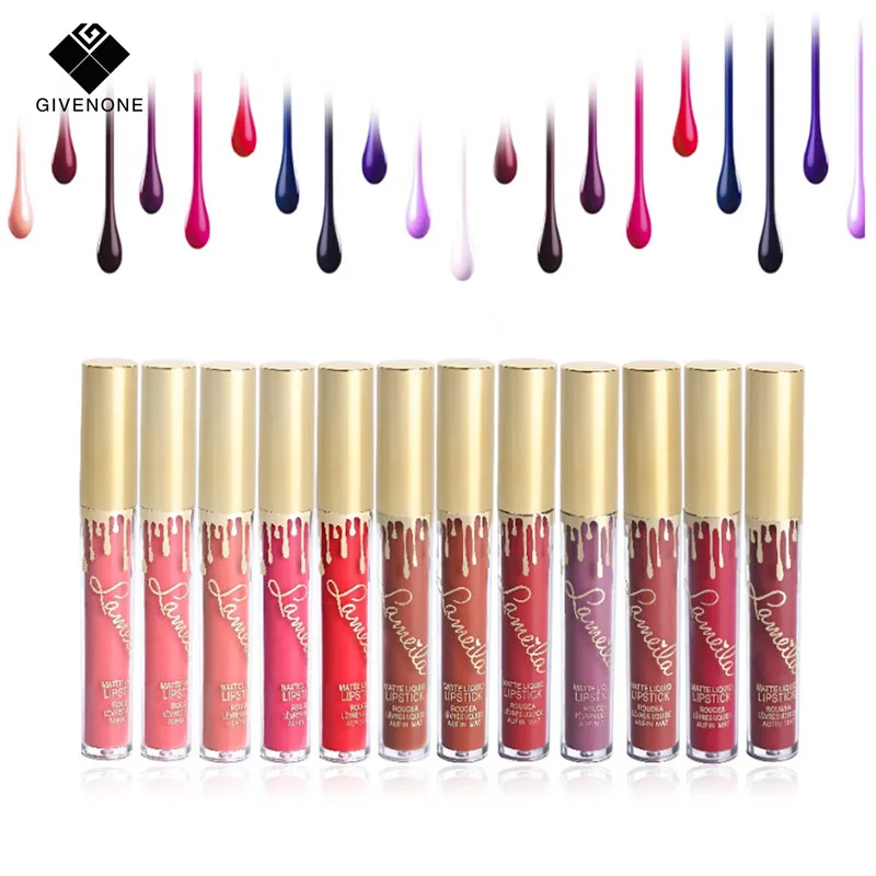 GIVENONE 12 PCS/lot Waterproof Matte Tint Liquid Lipstick Smooth Lip Stick Long Lasting Lip Gloss Makeup Kit combination Gift
GIVENONE 12 PCS/lot Waterproof Matte Tint Liquid Lipstick Smooth Lip Stick Long Lasting Lip Gloss Makeup Kit combination Gift