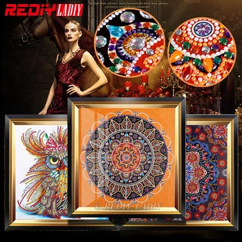 Special Shaped Diamond Mosaic Mandala Flowers Crystal Shining Round Rhinestones Wall Arts DIY Diamond Painting Cross Stitch Kits
Special Shaped Diamond Mosaic Mandala Flowers Crystal Shining Round Rhinestones Wall Arts DIY Diamond Painting Cross Stitch Kits