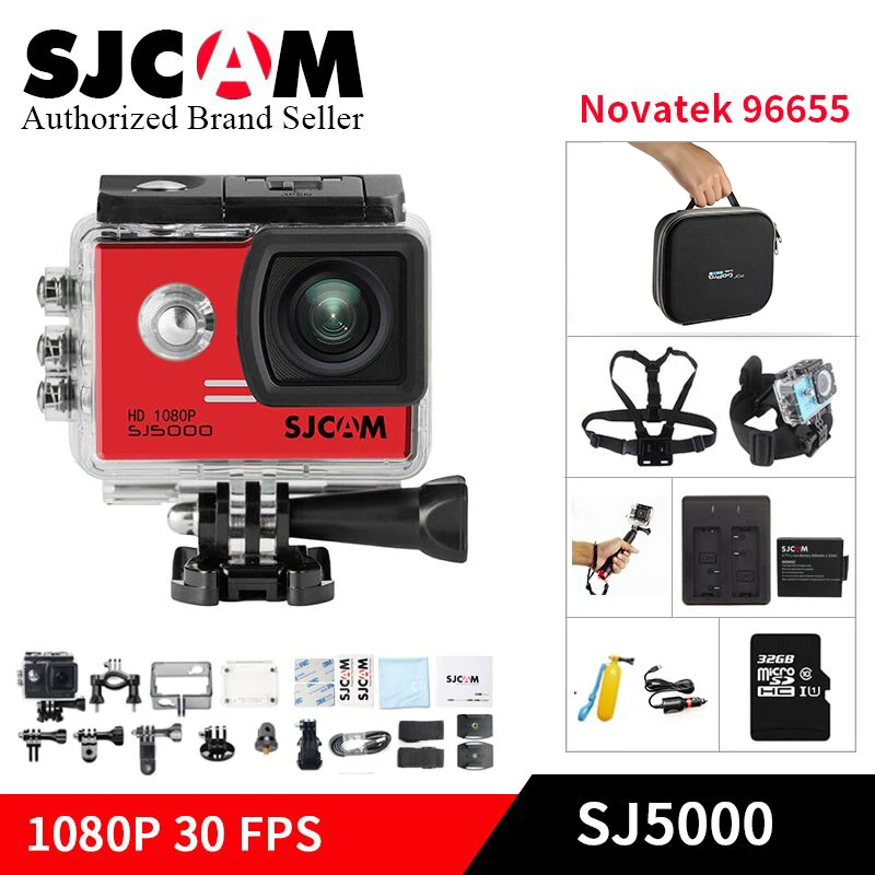 

Original SJCAM SJ5000 action camera Novatek96655 14MP Diving 30M Waterproof Mini DVR Sports DV helmet Camcorder go pro Sj Cam